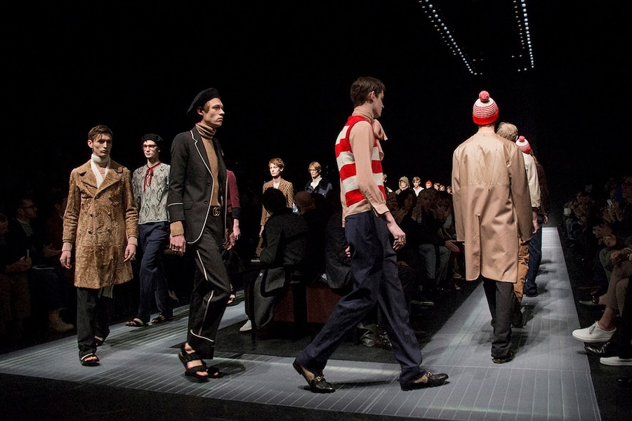 Gucci AW15 final walk, Menswear, Dazed backstage 23