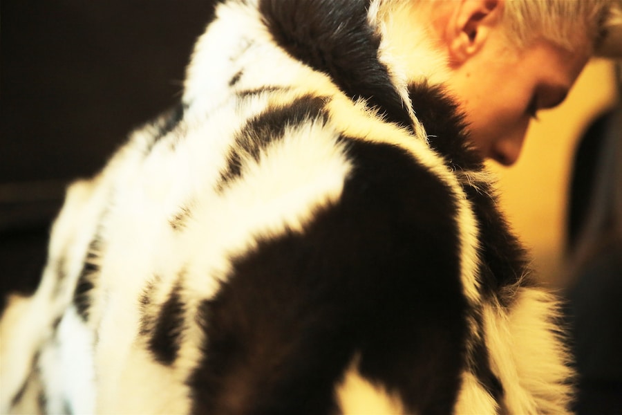 Roberto Cavalli AW15 fur cowprint vest detail 20