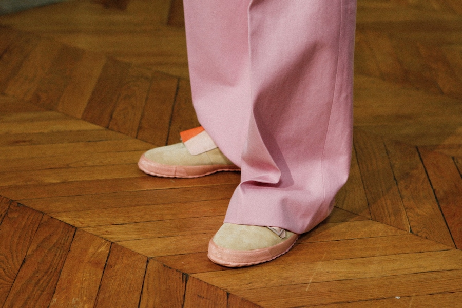 Walter Van Beirendonck AW15 Pink Trousers Suede Trainers 31