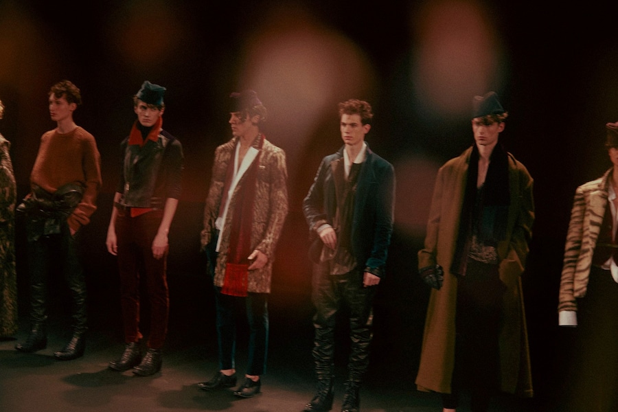 Haider Ackermann AW15 Group Shot Velvet Leather Coats 15