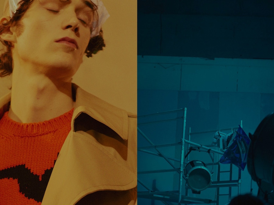 Raf Simons AW15 Mens Orange Crew Knit Jumper Camel Coat 9