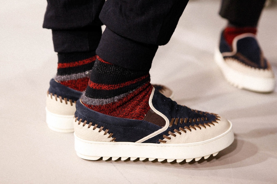 Kolor AW15 Mens Stitched Raised Sole Slip-ons Flats 16