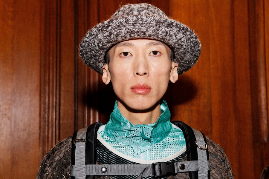Pigalle AW15 Mens Woven Fedora Turquoise High Neck Top 11