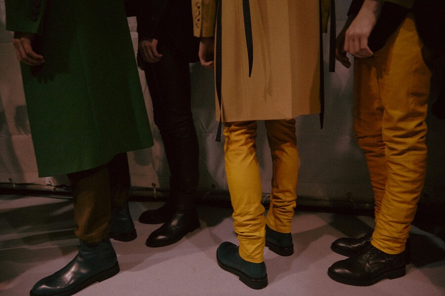 Ann Demeulemeester AW15 Mustard Trousers Coloured Boots 20