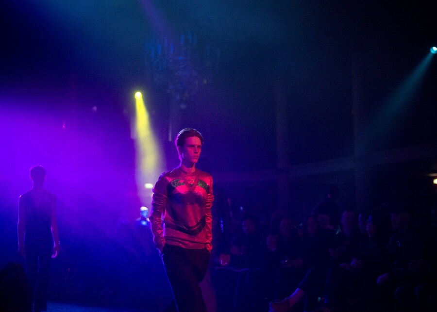 Maison Margiela AW15 Glitter V-neck Top 6