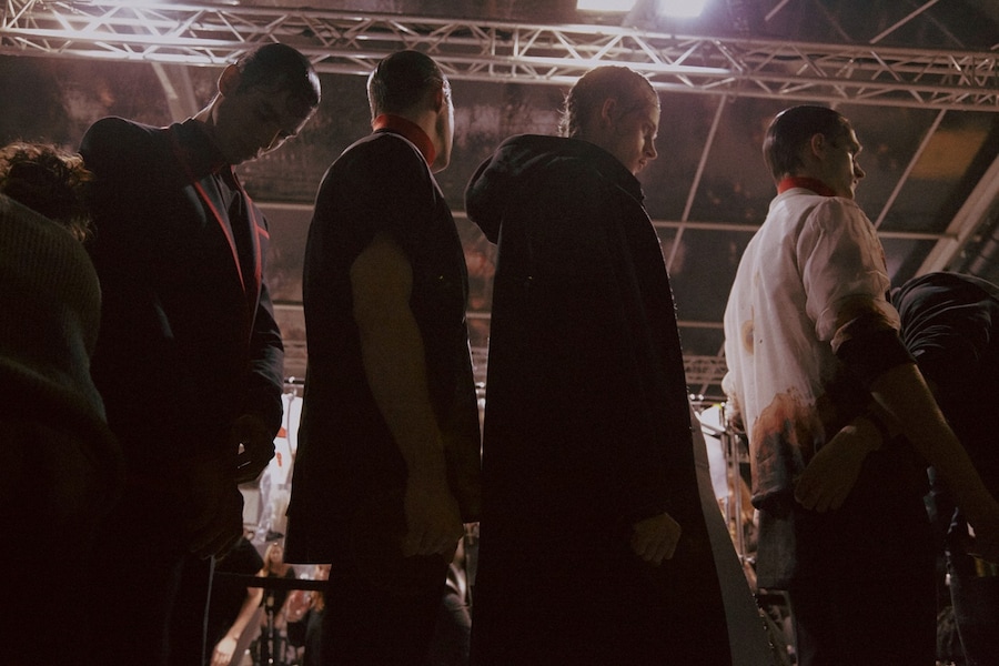 Givenchy AW15 Mens Dazed Backstage Group Line Up Red Black 9