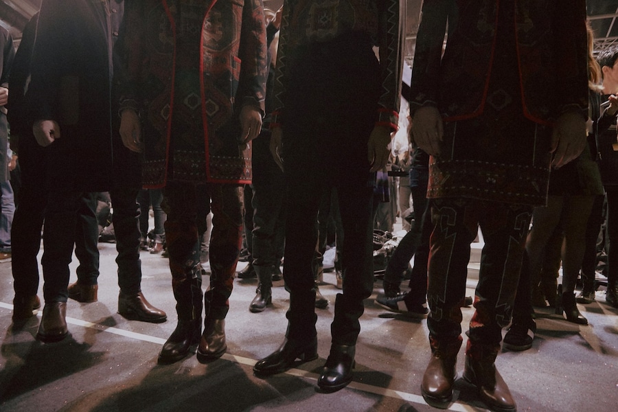 Givenchy AW15 Mens Dazed Backstage Leather Boots Aztec Print 22