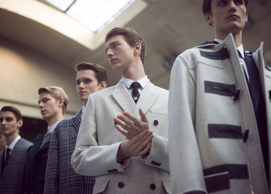 Dior Homme AW15 cream duffle coat, Menswear, Dazed backstage 5