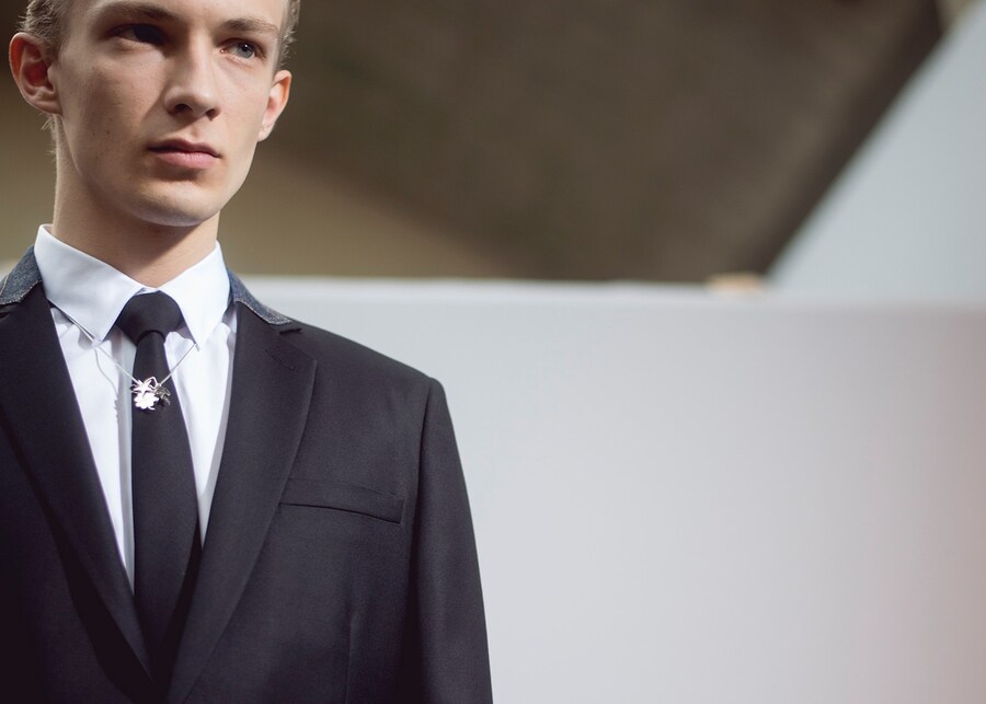 Dior Homme AW15 necklace, Menswear, Dazed backstage 12