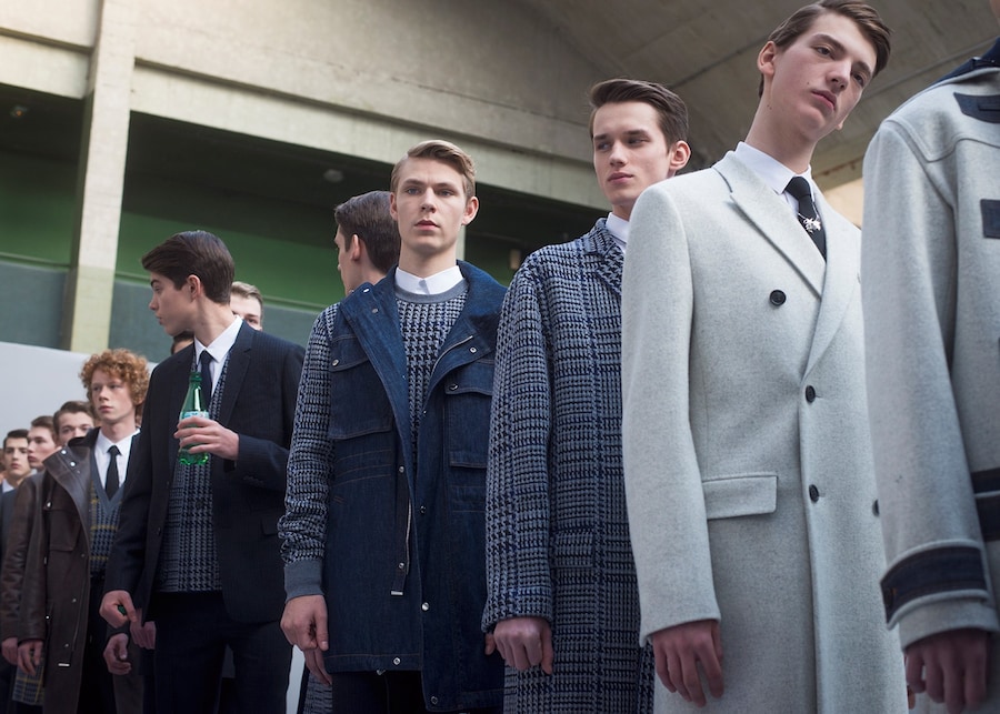 Dior Homme AW15 grey coat, Menswear, Dazed backstage 25