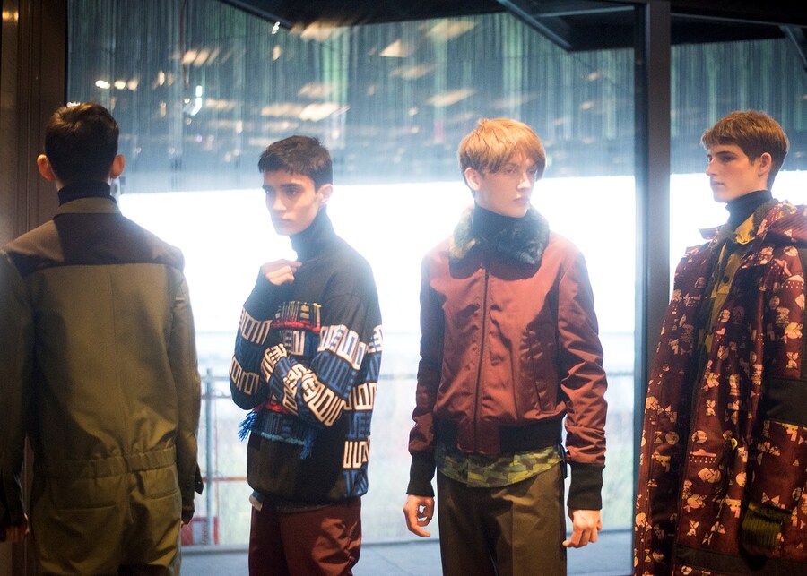 Kenzo AW15 Mens Burgundy Jackets Fur Collar Print Turtleneck 17