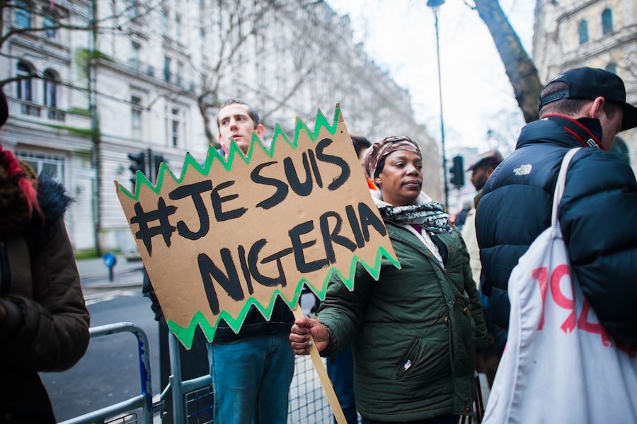 Nigerian Lives Matter Boko Haram protest in London 14