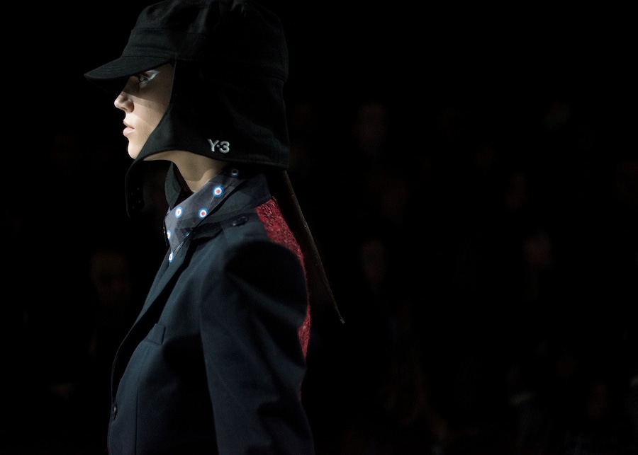 Y-3 AW15 Mens Patterned Collar Y-3 Logo Red Back Cap 26