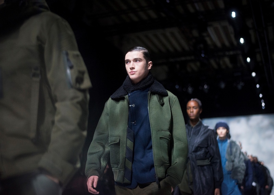 Y-3 AW15 Mens Green Jacket Tab Black Shearling Collar 17