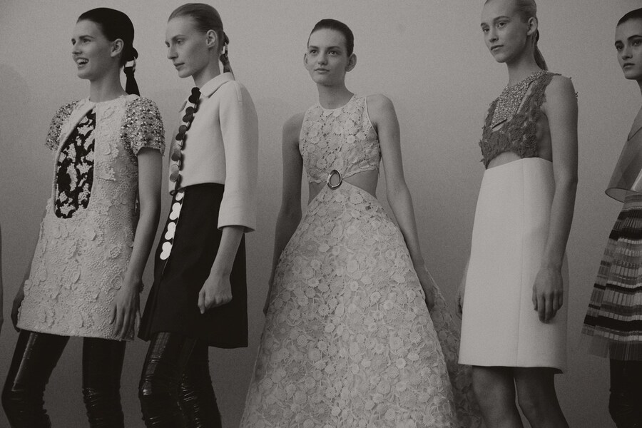 Christian Dior Haute Couture SS15 Group Black And White 7