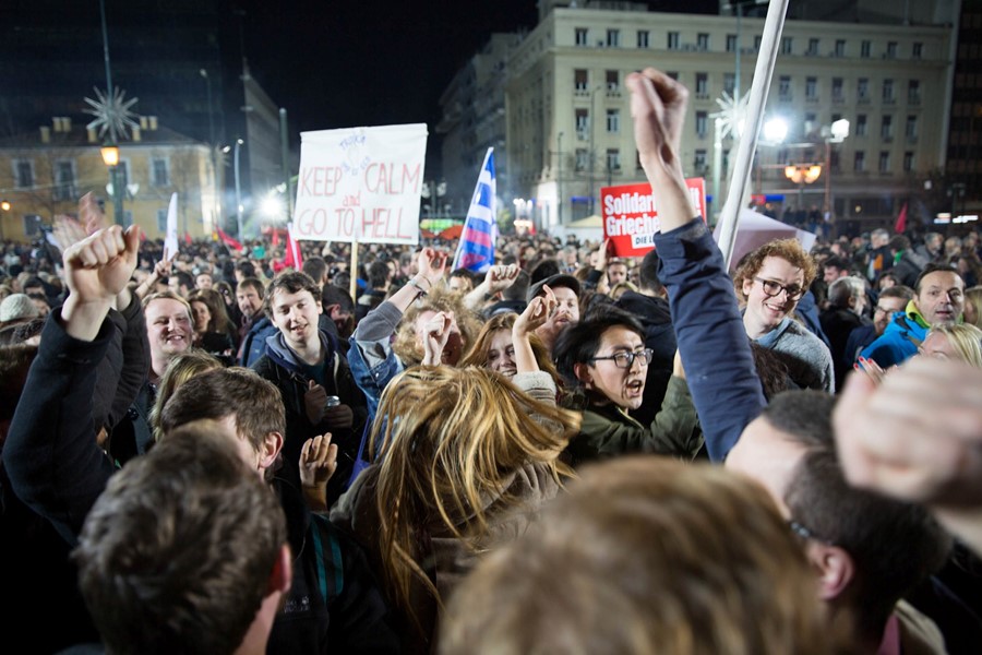 Podemos Celebrate Syriza Win With 9,000 Strong Rally