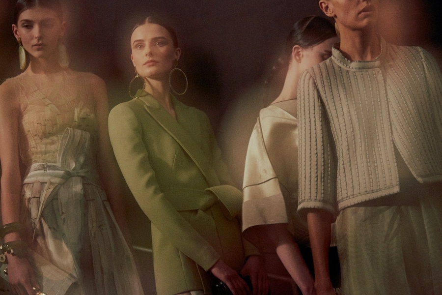 Armani Priv&#233; Haute Couture SS15 Hoop Earrings Bow Waist 9