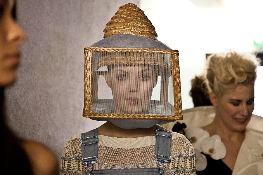 Jean Paul Gaultier Haute Couture SS15 backstage wedding 2