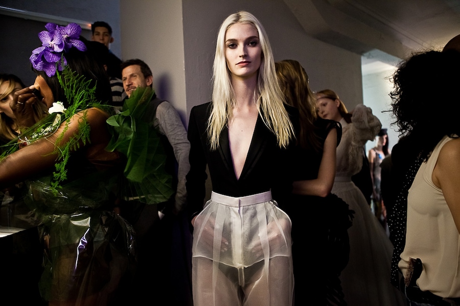 Jean Paul Gaultier Haute Couture SS15 backstage wedding 5