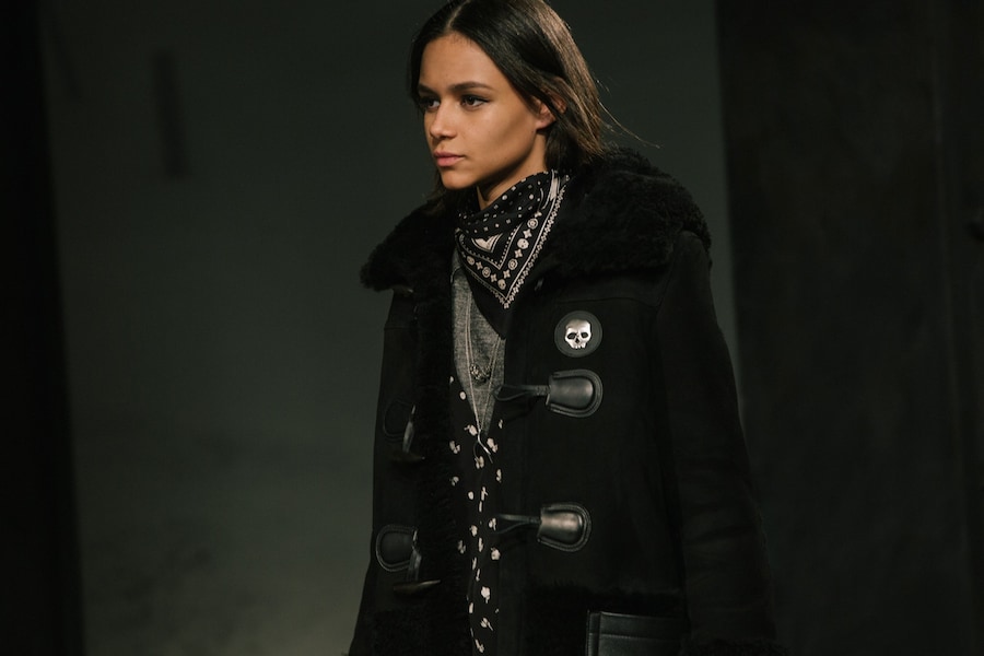 Coach AW15 Leather Womenswear Neck Scarf Biker Coat Fur 6