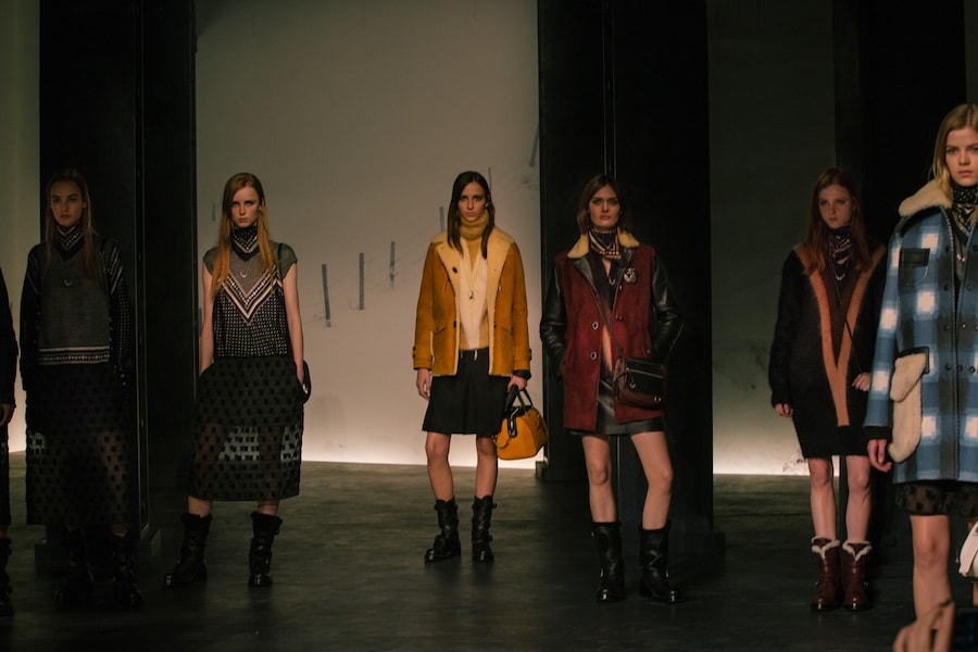 Coach AW15 Shearling Zips Leather Womenswear Plaid 13