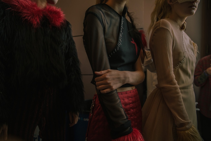 Ammerman Schl&#246;sberg AW15, womenswear, Dazed backstage, NY 14