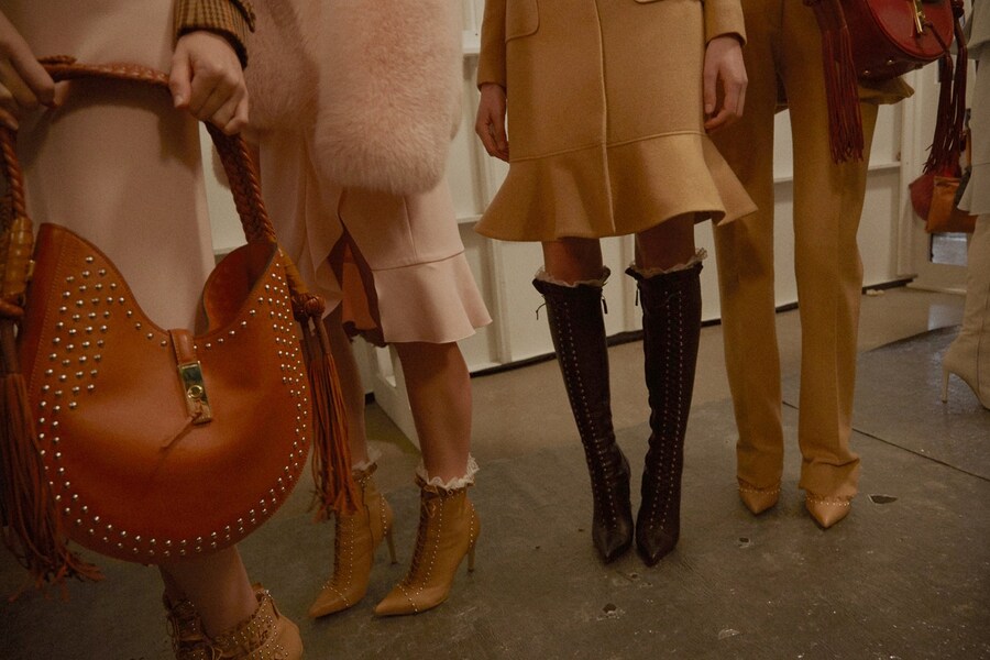 Altuzarra AW15 Knee High Boots Studded Bag Fur 18