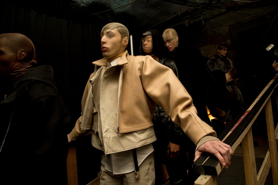 Hood By Air AW15 Dazed backstage womenswear jacket beige 21