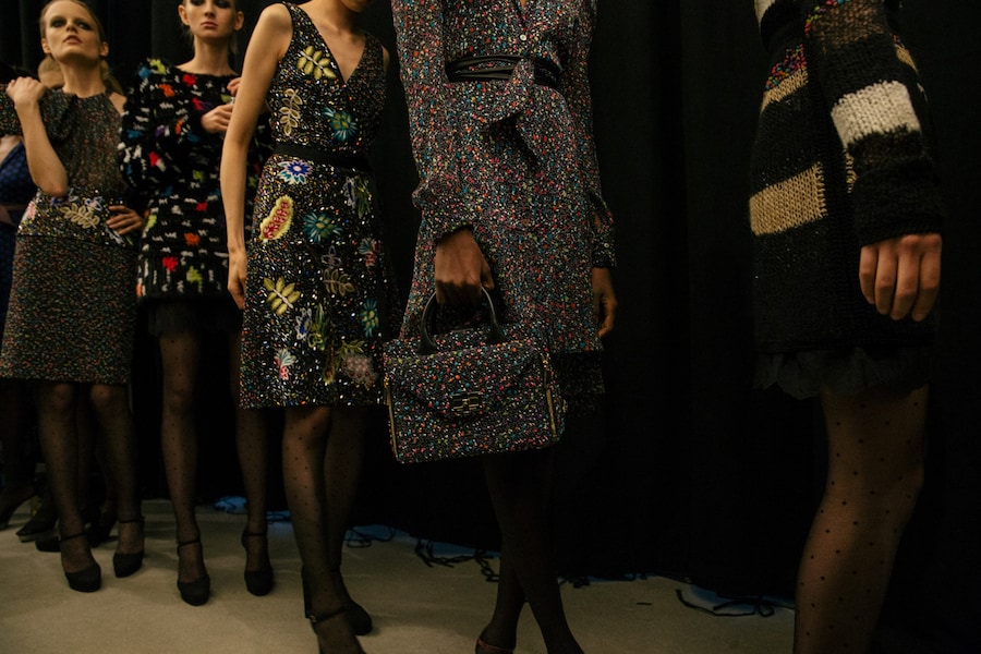 Diane von Furstenberg AW15 womenswear, print Dazed backstage 25