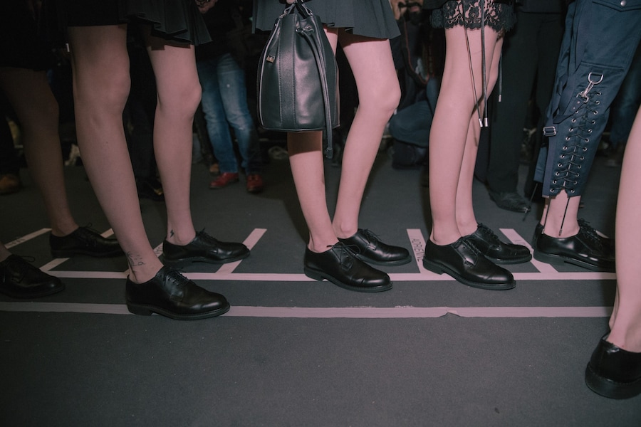 Diesel Black Gold AW15, womenswear, Dazed backstage shoes 19
