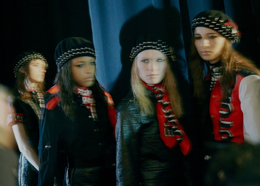 Marc by Marc Jacobs AW15, womenswear, Red, Black, Studs 18