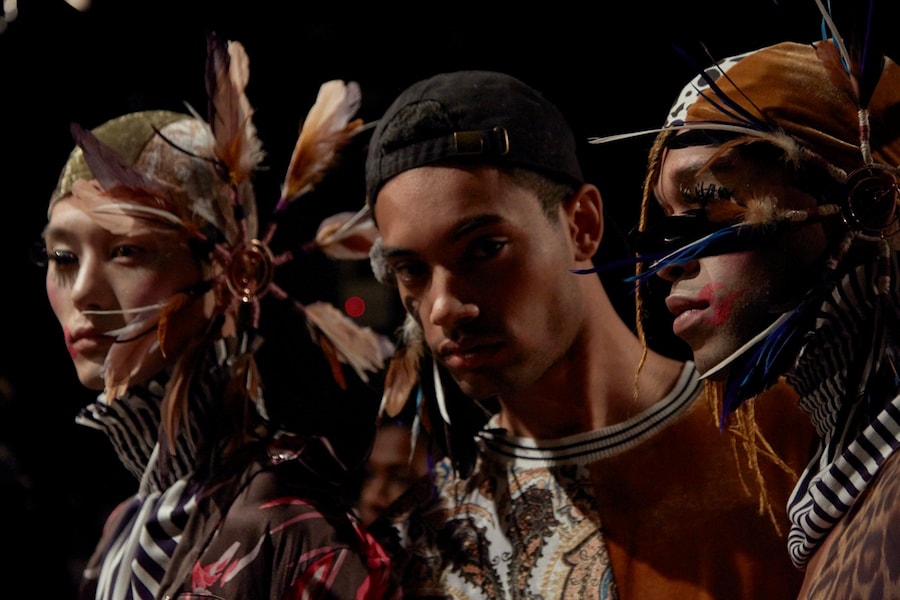 Gypsy Sport AW15, backstage Dazed, womenswear group feather 13