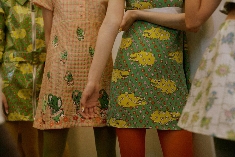 Jeremy Scott AW15, womenswear, Dazed backstage clouds detail 17