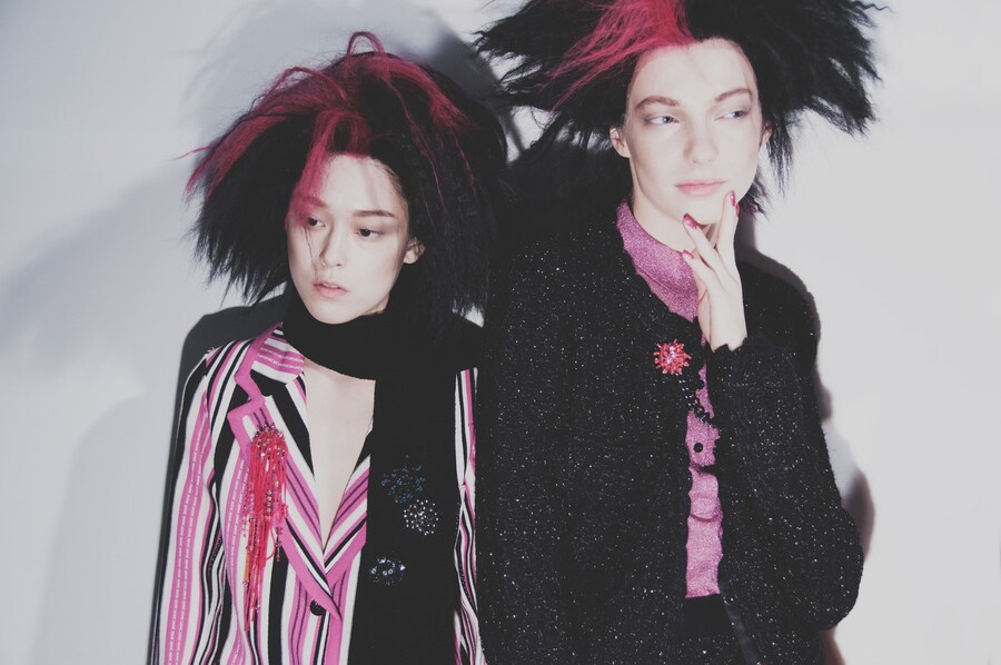 Sibling AW15, Backstage Dazed, Womenswear pink hair punk 2