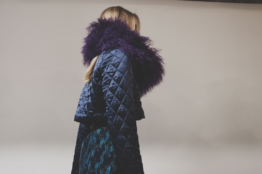 House of Holland AW15 Womenswear Navy Padded Jacket 18