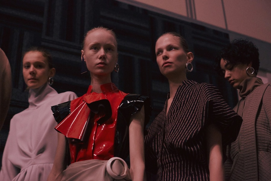 J.W.Anderson AW15, 80s, Soviet, Geometric, PVC, Ruffles 12