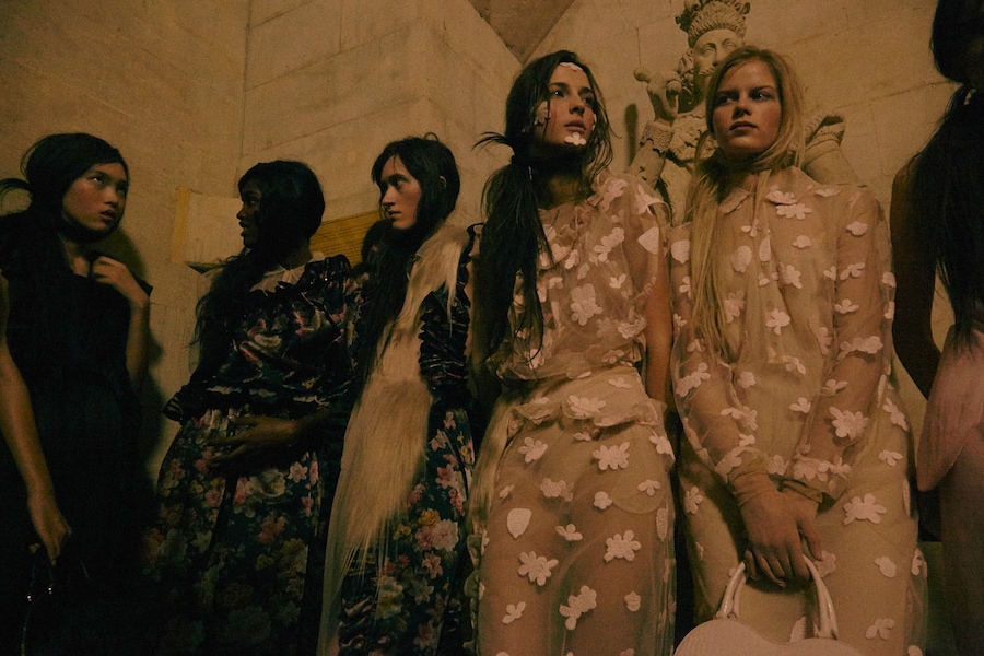 Simone Rochas AW15, Louise Bourgeois, Pearls, Floral, Sheer 15