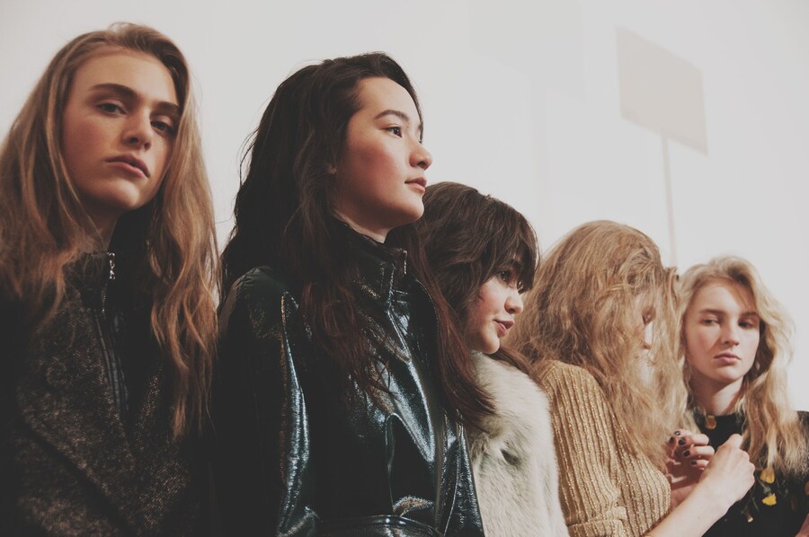 Topshop Unique AW15 Womenswear Dazed backstage group 25