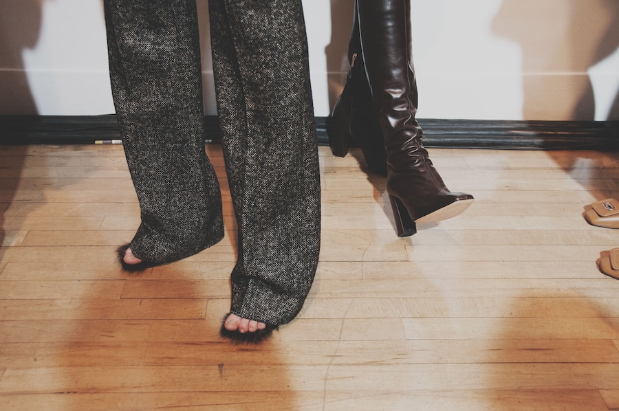 Topshop Unique AW15 Womenswear Dazed backstage shoes 30