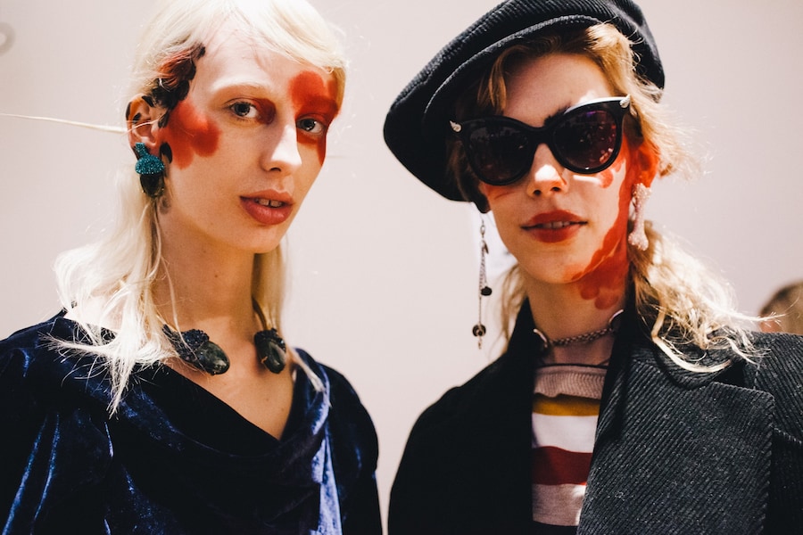Vivienne Westwood AW15 womenswear backstage Dazed rebel red 1