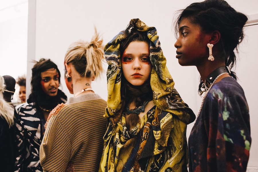 Vivienne Westwood AW15 womenswear backstage Dazed hood bone 17
