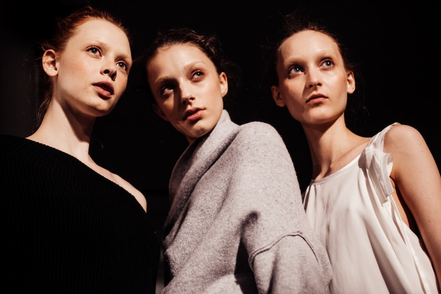 Joseph AW15, Womenswear, Dazed, Trio, White Pleats, Grey 17