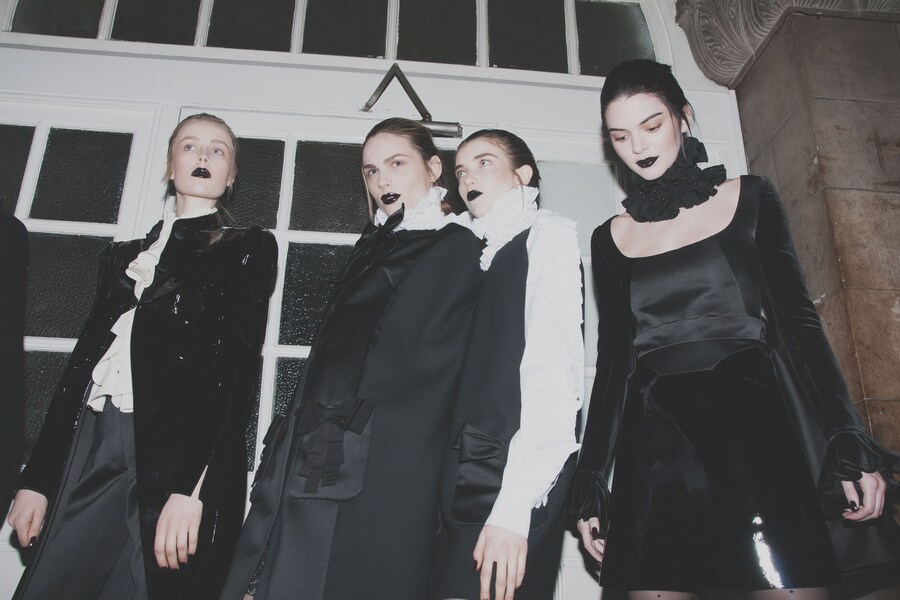 Giles AW15 backstage Dazed London Womenswear ruff goth 12