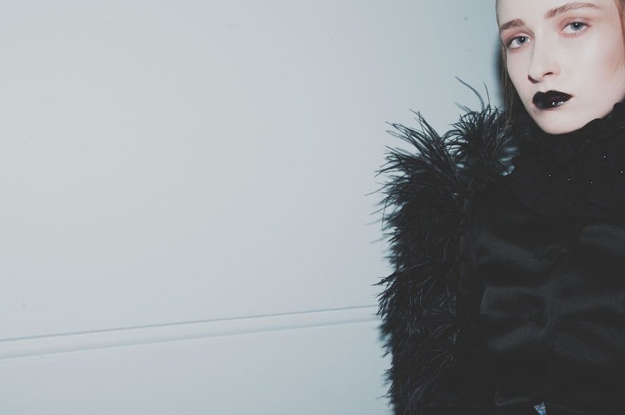 Giles AW15 backstage Dazed London Womenswear goth detail 16