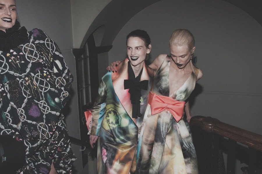 Giles AW15 backstage Dazed London Womenswear pastel goth 15