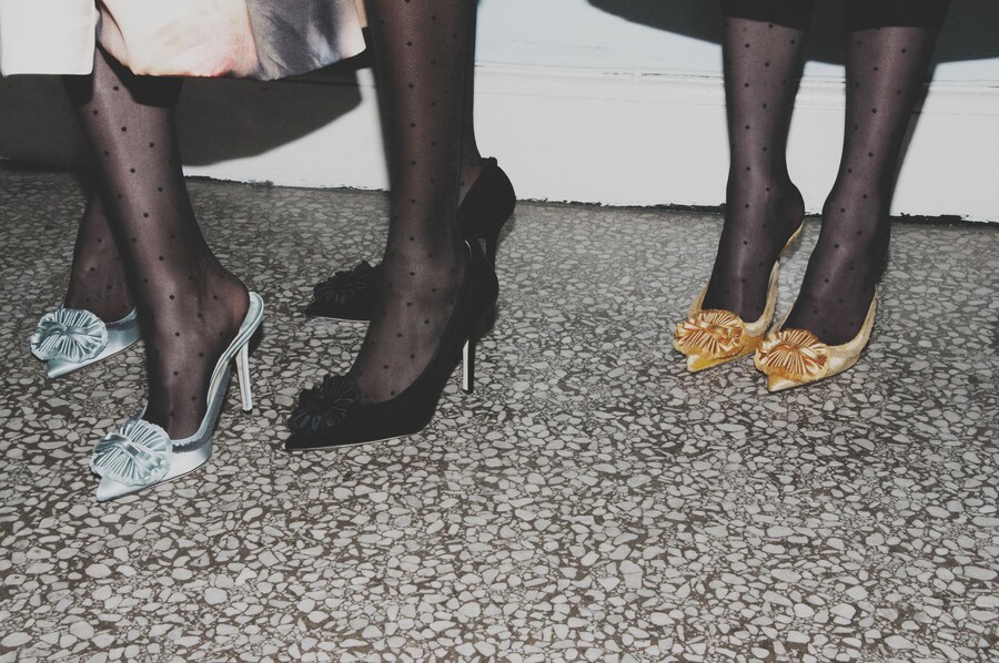 Giles AW15 backstage Dazed London Womenswear shoes 22