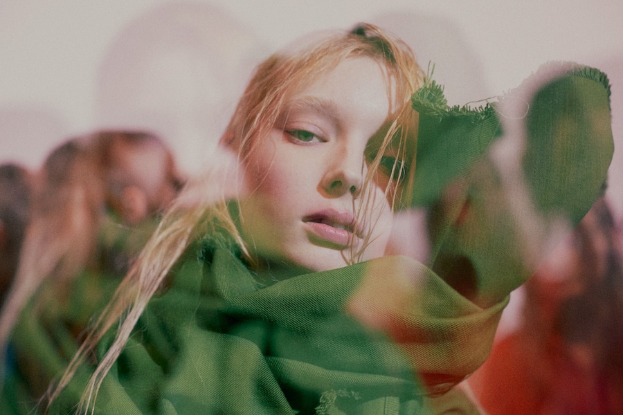 Marques’Almeida AW15 Womenswear Green Frayed Fabric 9
