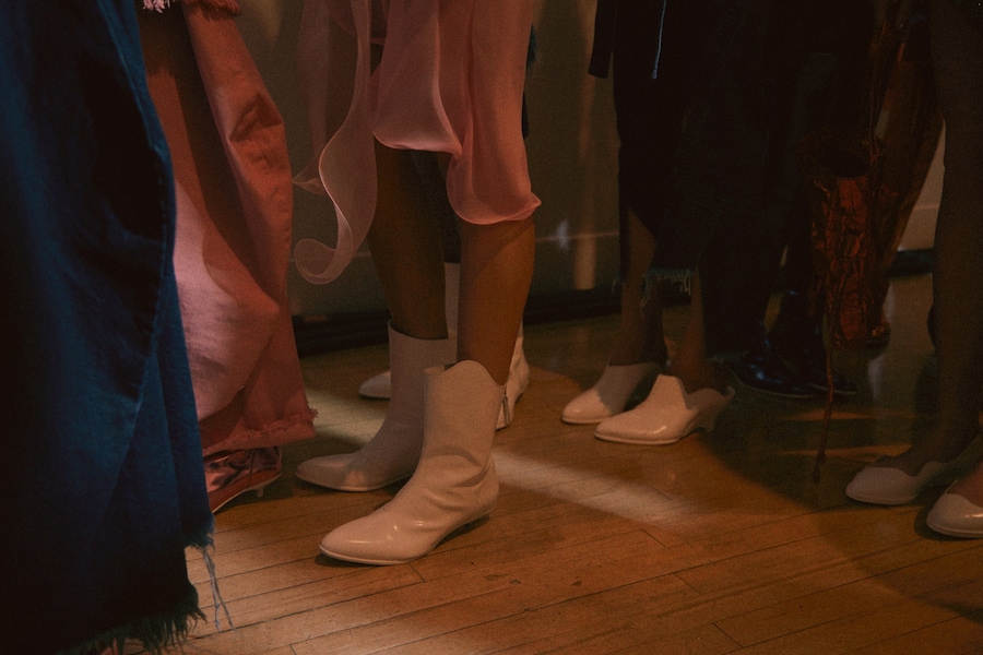 Marques’Almeida AW15 Womenswear White Shiny Pointed Boots 23