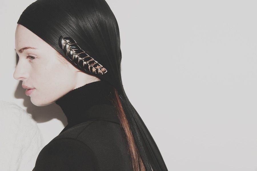 H by Hakaan Yildirim AW15 Womenswear Dazed backstage turban 11