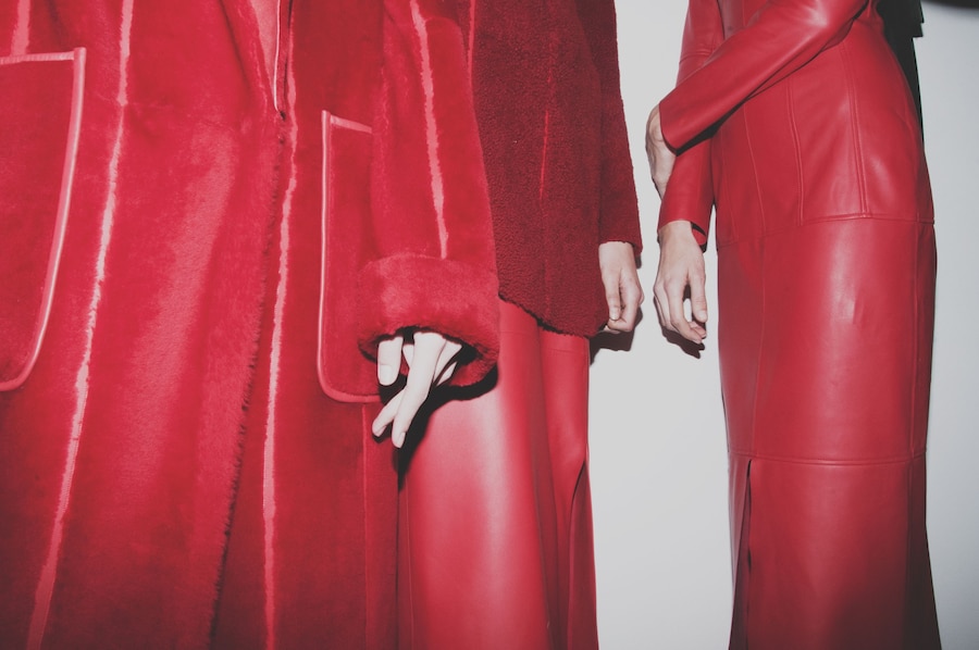 H by Hakaan Yildirim AW15 Womenswear Dazed backstage red 12